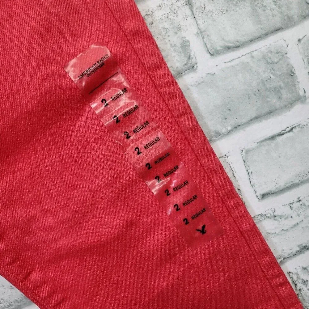 American Eagle Outfitters Womens 2 Dark Pink Denim Skinny Jeans Stretch Low Rise